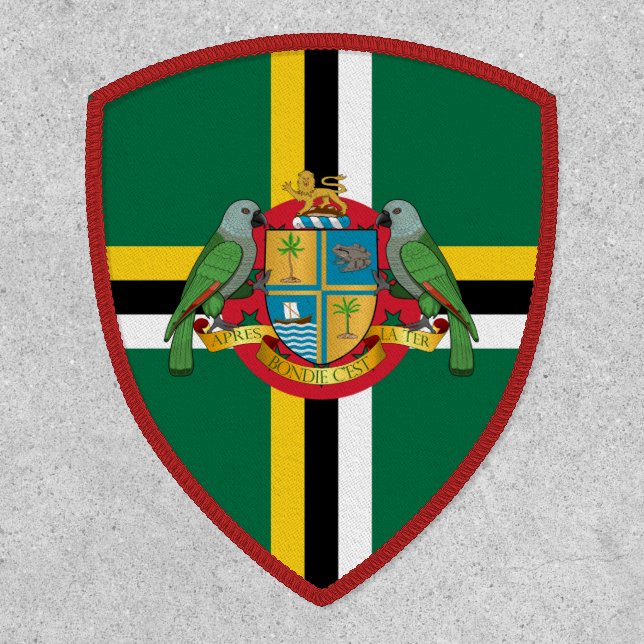 Dominican Flag & Coat of Arms, Flag of Dominica Patch (Front)