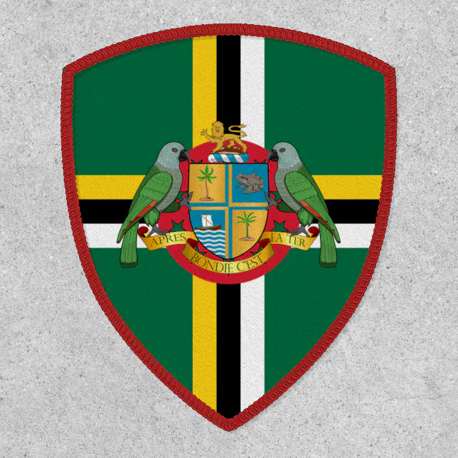 Dominican Flag & Coat of Arms, Flag of Dominica Patch Zazzle
