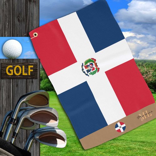 Dominican flag  Dominican monogrammed golf towel