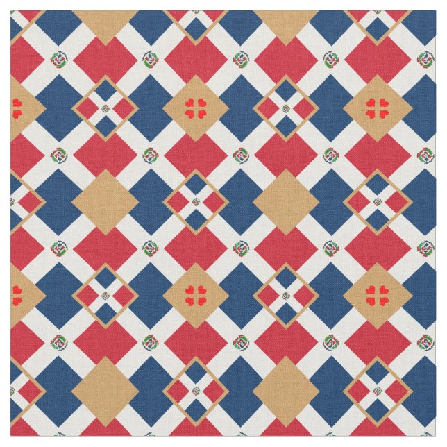 Dominican Flag & Dominican Republic Fabric fashion (Close Up)