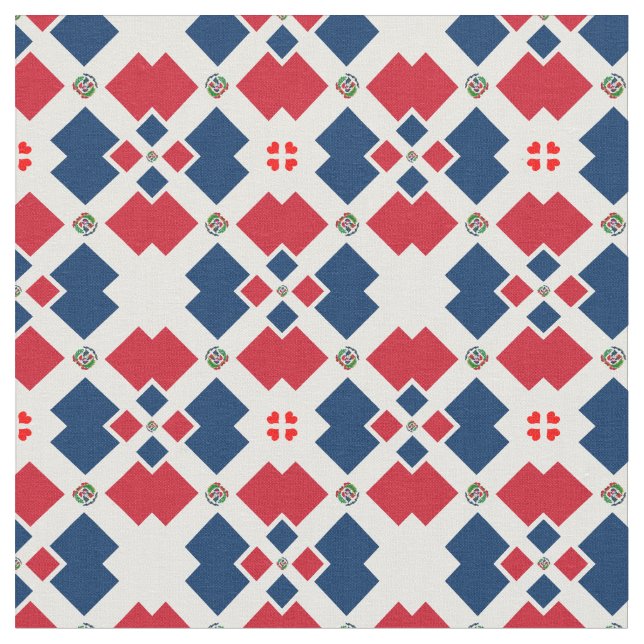 Dominican Flag & Dominican Republic Fabric fashion (Close Up)