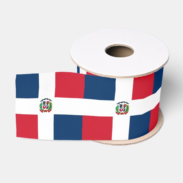 Dominican Flag & Dominican Republic holiday/sports Grosgrain Ribbon (Spool)