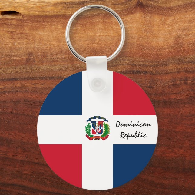 Dominican Flag, Dominican Republic patriots /sport Keychain (Front)