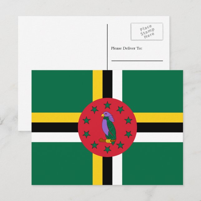 Dominican Flag, Flag of Dominica Postcard (Front/Back)