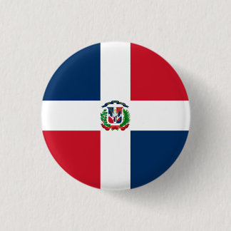 Dominican Flag, Flag of Dominican Republic Button