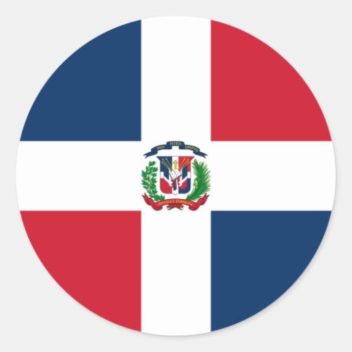 Dominican Flag Flag of Dominican Republic Classic Round Sticker