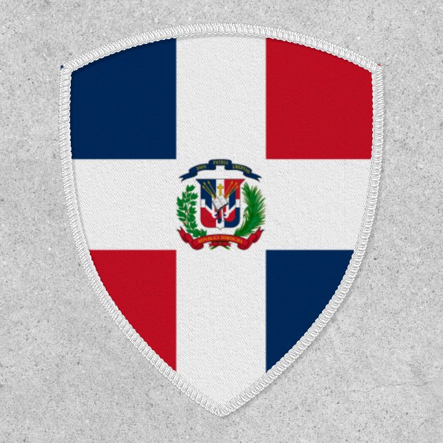 Dominican Flag, Flag of Dominican Republic Patch (Front)