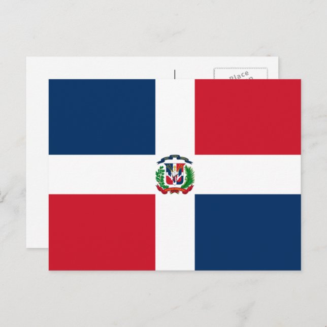 Dominican Flag, Flag of Dominican Republic Postcard (Front/Back)