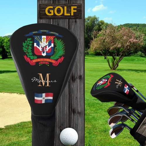 Dominican Flag Monogrammed Golf Clubs Covers