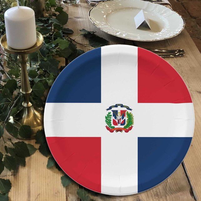 Dominican Flag plates, party, Dominican Republic Paper Plates (Creator Uploaded)