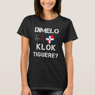 Dominican Flag Rd Dominican Republic Heartbeat Dim T-Shirt