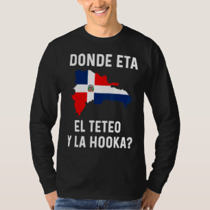 Dominican Flag Rd Dominican Republic Map Slang Tet T-Shirt