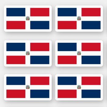 Dominican Flag Sticker by maxiharmony at Zazzle