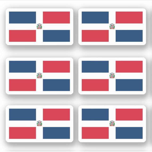 Dominican flag sticker (Front)