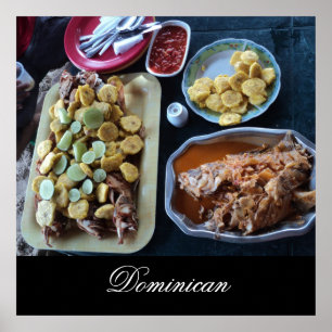 Dominican Food on the Beach Poster