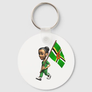 Dominican Girl Keychain