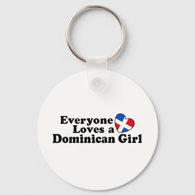 Dominican Girl Keychain (Front)