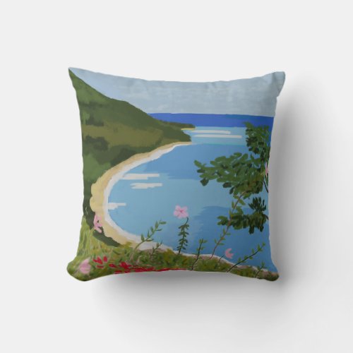 Dominican landscape throw pillow