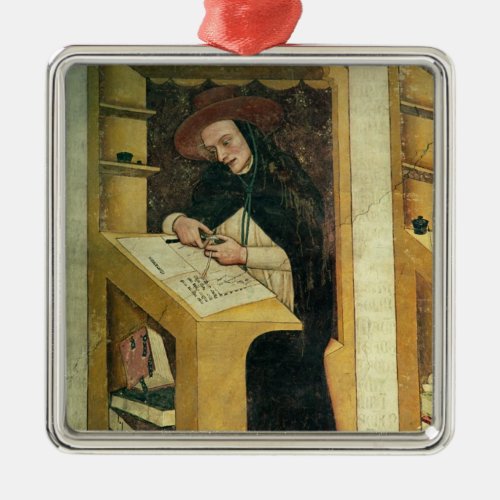 Dominican Monk at his Desk from the Cycle of For Metal Ornament