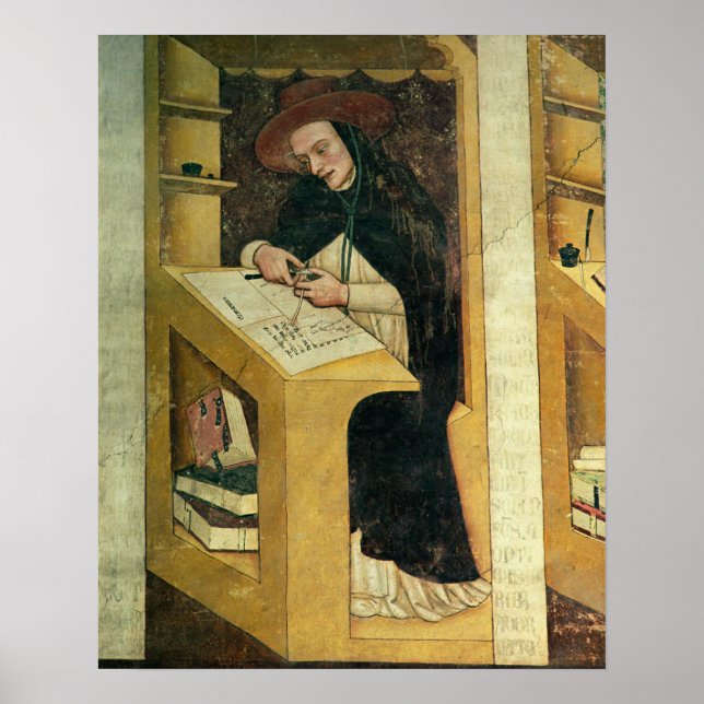 Dominican Monk at his Desk, from the Cycle of 'For Poster (Front)
