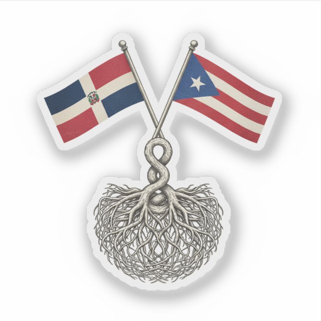 Dominican-Puerto Rican Sticker (Front)