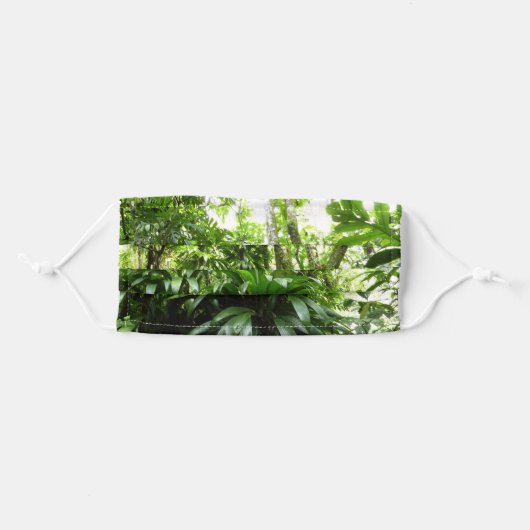Dominican Rain Forest I Tropical Green Nature Adult Cloth Face Mask (Front, Folded)