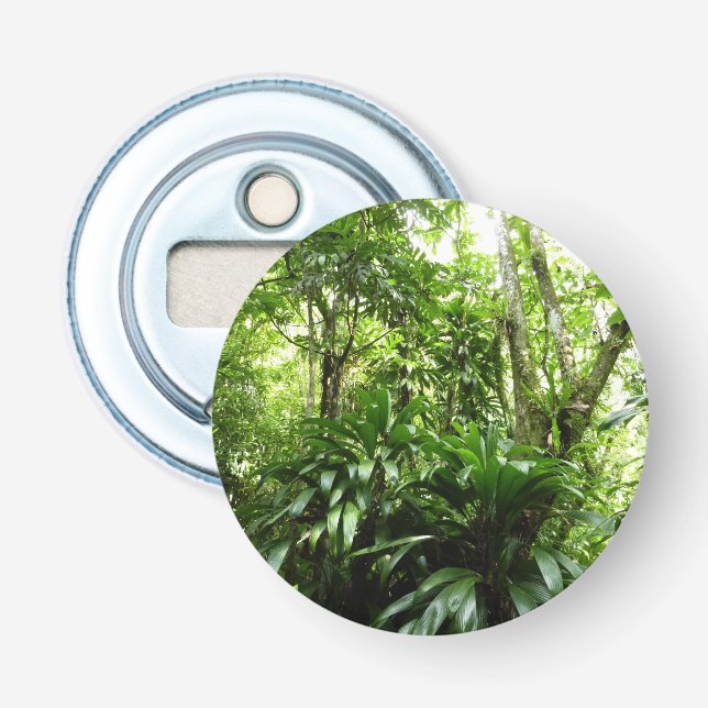 Dominican Rain Forest I Tropical Green Nature Bottle Opener (Front)
