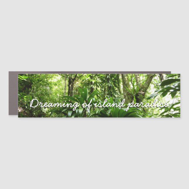 Dominican Rain Forest I Tropical Green Nature Car Magnet (Front)