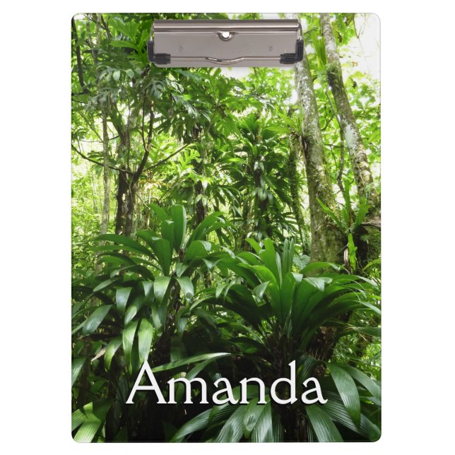 Dominican Rain Forest I Tropical Green Nature Clipboard (Front)