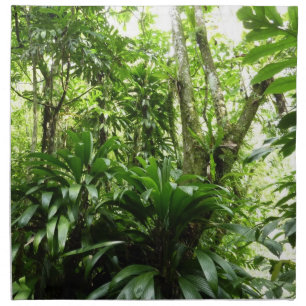 Dominican Rain Forest I Tropical Green Nature Cloth Napkin