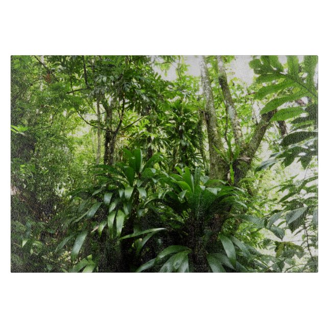 Dominican Rain Forest I Tropical Green Nature Cutting Board (Front)