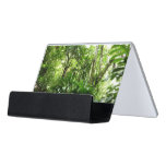 Dominican Rain Forest I Tropical Green Nature Desk Business Card Holder