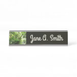 Dominican Rain Forest I Tropical Green Nature Desk Name Plate