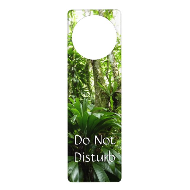Dominican Rain Forest I Tropical Green Nature Door Hanger (Front)