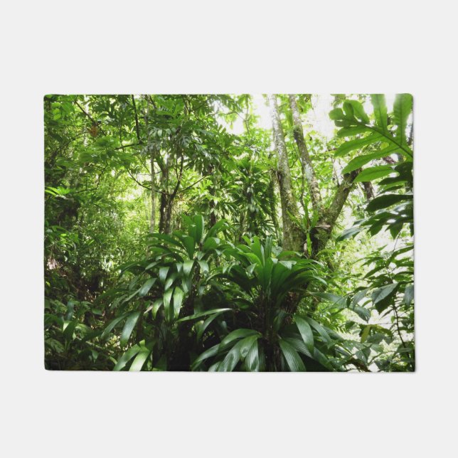 Dominican Rain Forest I Tropical Green Nature Doormat (Front)