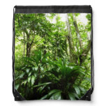 Dominican Rain Forest I Tropical Green Nature Drawstring Bag