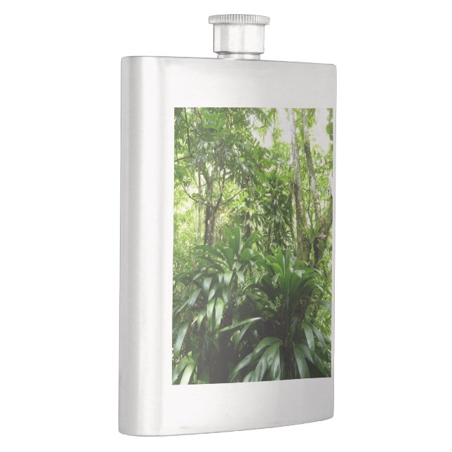 Dominican Rain Forest I Tropical Green Nature Flask (Right)