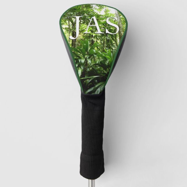 Dominican Rain Forest I Tropical Green Nature Golf Head Cover (Front)