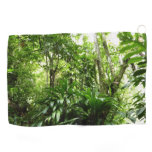 Dominican Rain Forest I Tropical Green Nature Golf Towel
