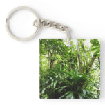 Dominican Rain Forest I Tropical Green Nature Keychain