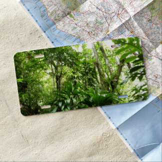 Dominican Rain Forest I Tropical Green Nature License Plate