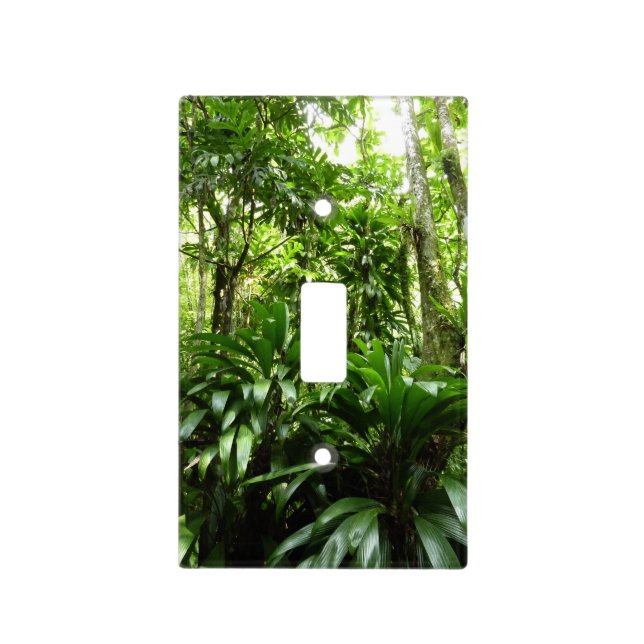 Dominican Rain Forest I Tropical Green Nature Light Switch Cover (Front)