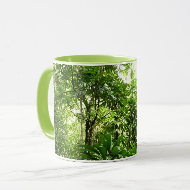 Dominican Rain Forest I Tropical Green Nature Mug (Front Left)