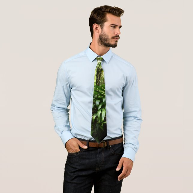 Dominican Rain Forest I Tropical Green Nature Neck Tie (In Situ)