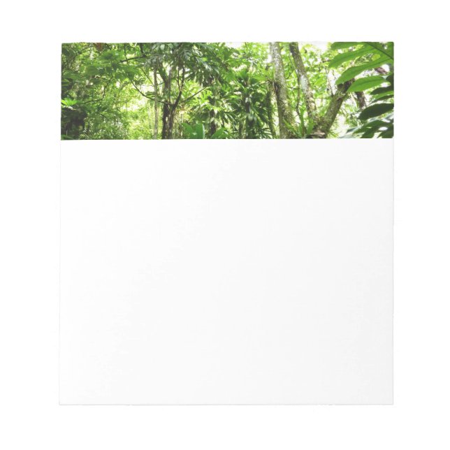 Dominican Rain Forest I Tropical Green Nature Notepad (Front)