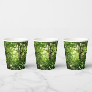 Dominican Rain Forest I Tropical Green Nature Paper Cups