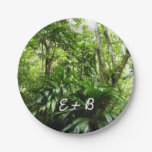 Dominican Rain Forest I Tropical Green Nature Paper Plate