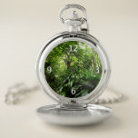 Dominican Rain Forest I Tropical Green Nature Pocket Watch