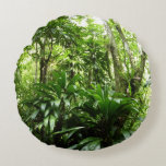 Dominican Rain Forest I Tropical Green Nature Round Pillow
