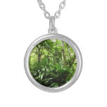 Dominican Rain Forest I Tropical Green Nature Silver Plated Necklace